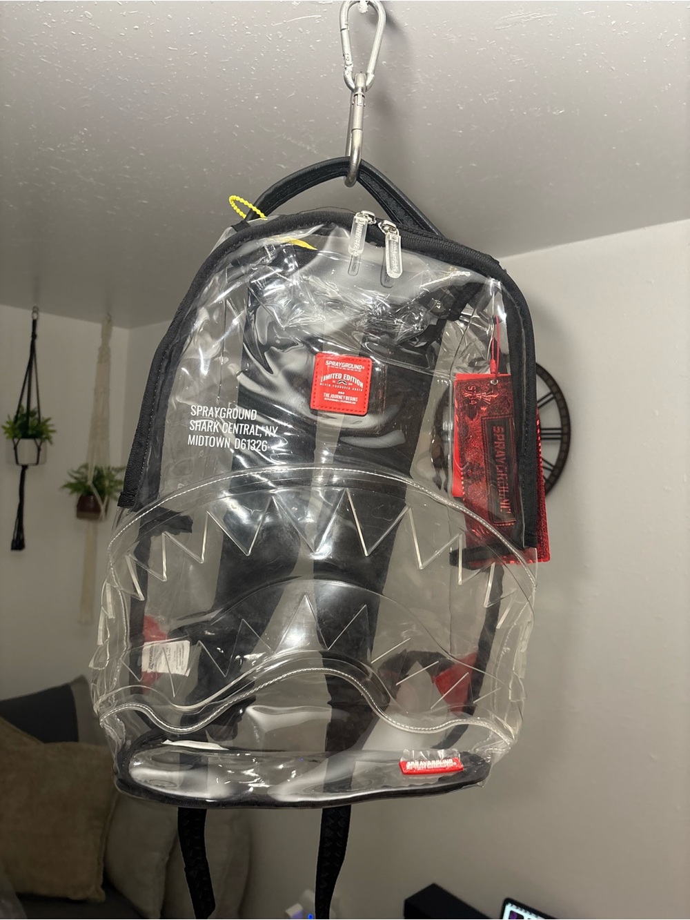 NWT Sprayground Shark Central Clear DLX Backpack - Picture 8 of 11